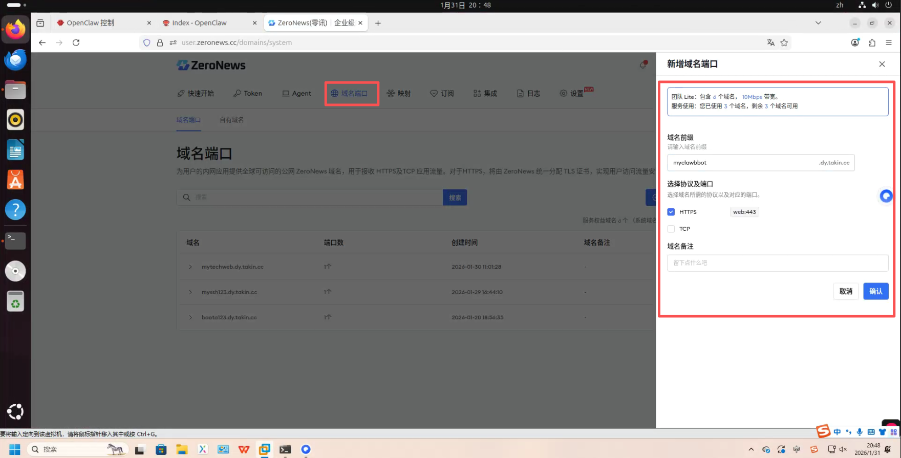 Zeros内网穿透实现OpenClaw dashboard域名访问-3.png